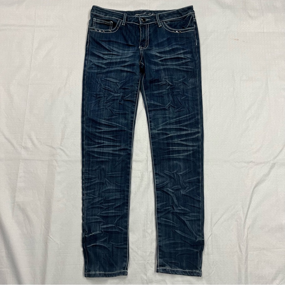Touch me ladies straight leg medium wash jeans size 11/12